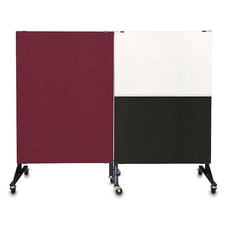 United Visual Products Sliding Door Indoor Enclosed Corkboard, 4 UV9001ACS-BRONZE-CLOUD